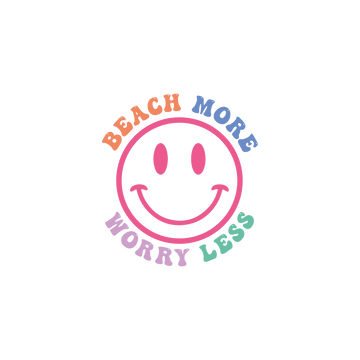Beach More Worry Less Smiley