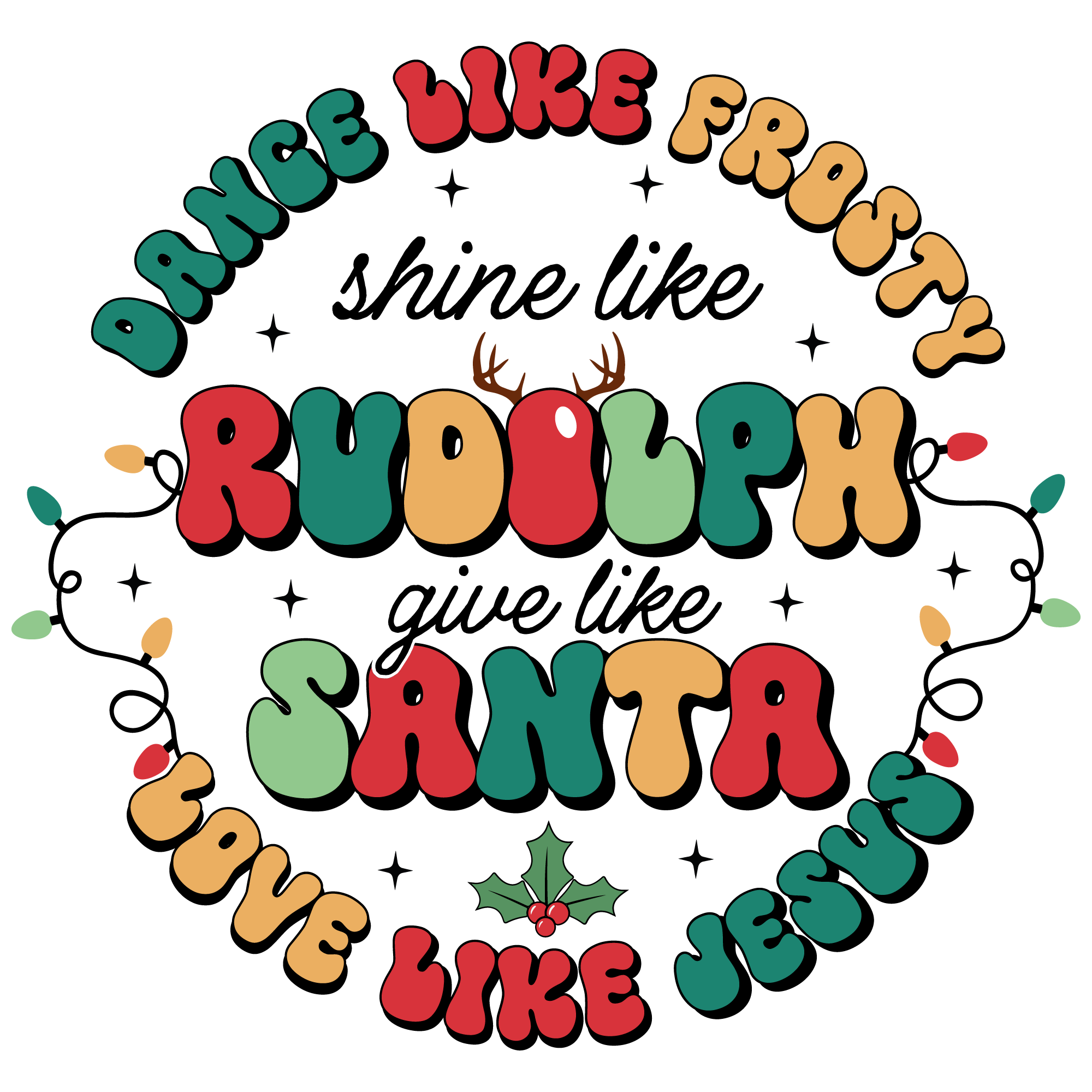 Frosty, Rudolph, Santa & Jesus